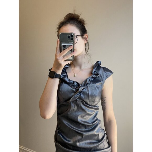 Office Siren DJ-Jaz Dress Metallic Finish Size 12 - Picture 4 of 9